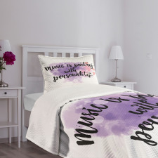 Music Hand Written Bedspread Set