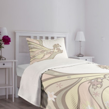 Floral Horse Galloping Bedspread Set