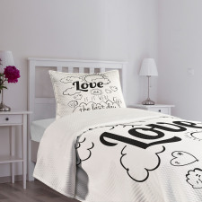 Optimist Message Bedspread Set