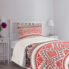 Ukranian Ornate Borders Bedspread Set