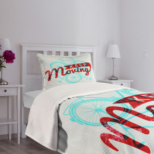 Hipster Lifestyle Words Bedspread Set