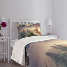 Foggy Morning Scenery Bedspread Set