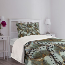 Butterflies Jungle Queen Bedspread Set