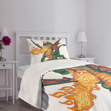 Mythical Monster Mascot Bedspread Set