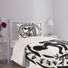 Tribe Woman Frame Bedspread Set