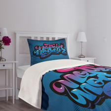 No Pain No Gain Words Bedspread Set