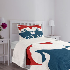 Strong Man with Biceps Bedspread Set