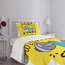 Words Doodle Bedspread Set