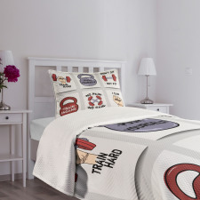 Cartoon Motivational Bedspread Set