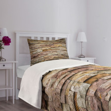 Urban Brick Slate Wall Bedspread Set