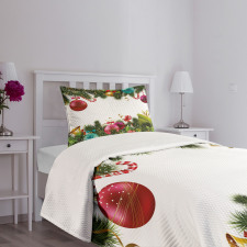 New Year Greeting Bedspread Set