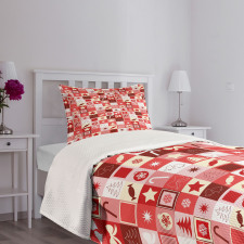 Pink Cone Stars Bedspread Set