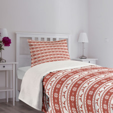 Winter Deer Snowflake Bedspread Set