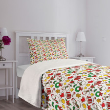 Poinsettia Flower Bedspread Set