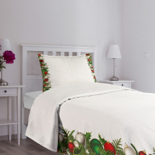 Pine Spikes Berries Bedspread Set
