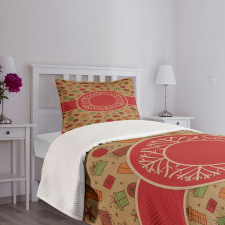 Presents Snow Bedspread Set