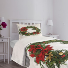 Poinsettia Blossoms Bedspread Set