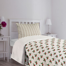 Holly Berries Bedspread Set