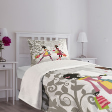 Retro Streets Urban Bedspread Set