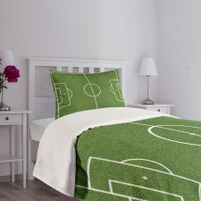 Soccer Stadium Field Bedspread Set