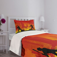 Baseball in the City Bedspread Set