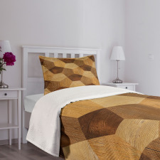 Wooden Rustic Pattern Bedspread Set