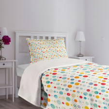 Colorful Large Dots Bedspread Set