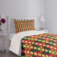 Pop Art Geometric Pastel Bedspread Set