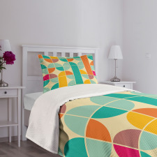 Funky Mosaic Forms Bedspread Set