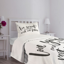 Self Love Wisdom Words Bedspread Set