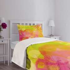 Spring Yard Watercolors Bedspread Set