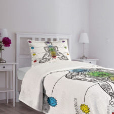 7 Chakra Signs Ornate Bedspread Set