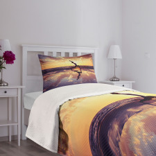 Woman on Beach Dramatic Bedspread Set