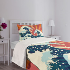 Sunset Surf Water Bedspread Set