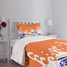 Vibrant Spindrift Bedspread Set