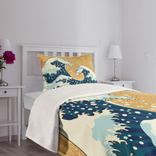 Foamy Sea Storm Bedspread Set