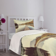 Wooden Pier on the Lake Bedspread Set