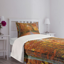 Vibrant Trees Pathway Bedspread Set