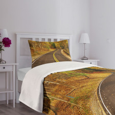 Autumn Scenery Roadway Bedspread Set