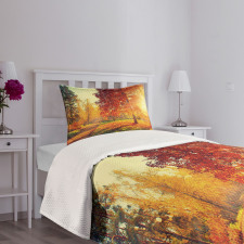 Misty Day in the Forest Bedspread Set
