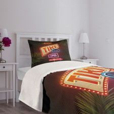 Neon Sign Design Bedspread Set