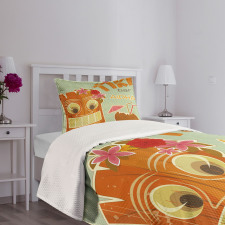 Drink Mask Flora Bedspread Set