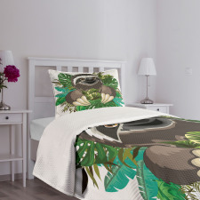 Cartoon Mammal Jungle Bedspread Set