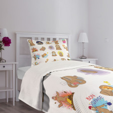 Manga Style Characters Bedspread Set