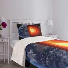 Hot Burning Earth Core Bedspread Set