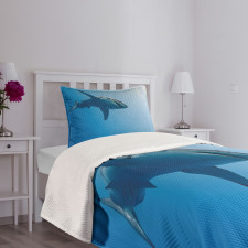 Fish in Ocean Swimming Bedspread Set