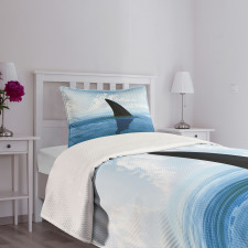 Fin Sea Surface Danger Bedspread Set
