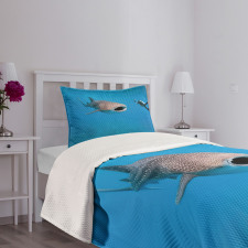 Giant Fish Ocean Diving Bedspread Set