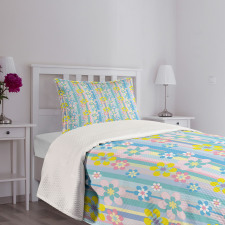 Abstract Spring Daisies Bedspread Set