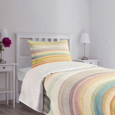 Stripes Watercolor Art Bedspread Set